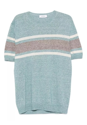 Gran Sasso stripe short-sleeve top - Blue