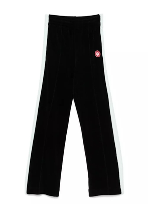 Casablanca side-stripe velour trousers - Black