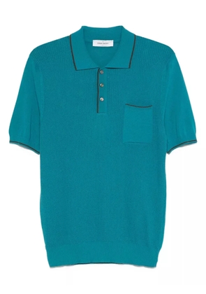 Gran Sasso ribbed pocketed polo shirt - Blue