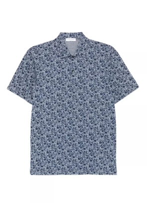 Gran Sasso floral-print polo shirt - Blue
