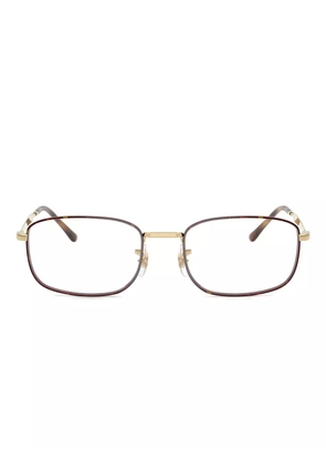 Ray-Ban metal rectangle glasses - Brown