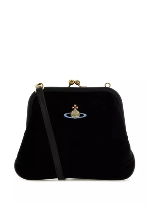 Vivienne Westwood Vivienne velvet clutch - Black