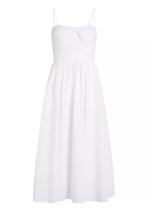 Karl Lagerfeld monogram-pattern midi dress - White
