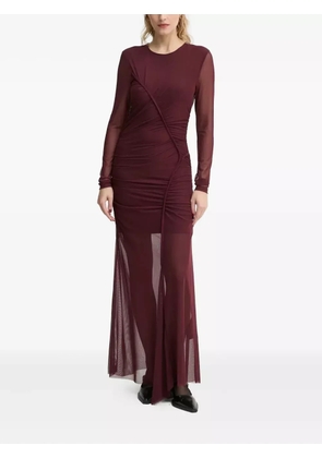 Gestuz mesh-paneled gathered dress