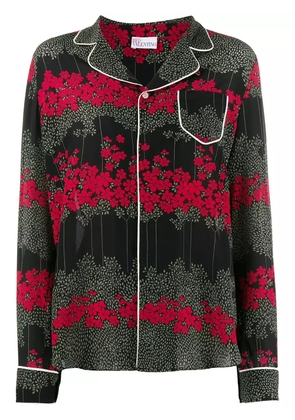 RED Valentino Dreaming Peony-print shirt - Black