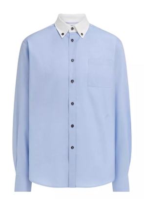 Ferragamo button-down contrasting-collar shirt - Blue