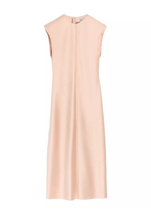 AMI Paris raw-edge long dress - Pink