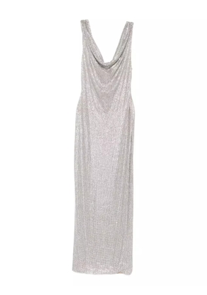 Giuseppe Di Morabito cowl-neck sequin dress - Silver
