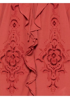 Ba&Sh embroidered ruffled blouse