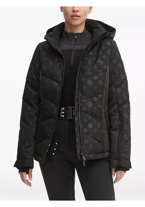 GUESS USA logo-print quilted ski jacket - Black