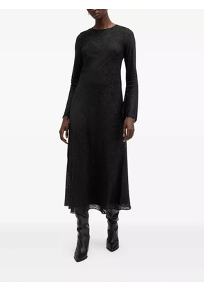 AllSaints Jada textured flared midi dress - Black
