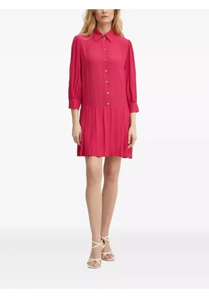 LIU JO pleated button-front shirt mini dress - Pink