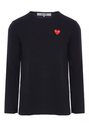 Comme Des Garçons Play heart-logo wool sweater - Black