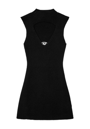 Diesel M-Oloni-Short keyhole-neck ribbed mini dress - Black