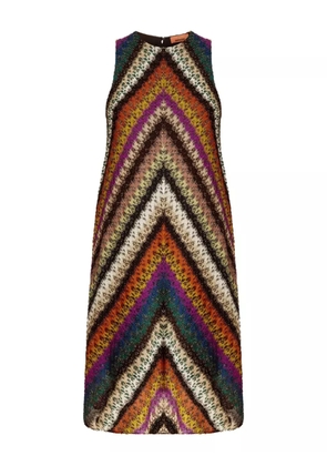 Missoni zigzag-pattern sleeveless mini dress - Orange