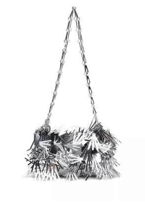 Rabanne sequin-embellished chain shoulder bag - Silver
