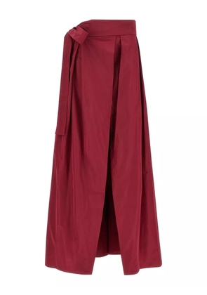 PINKO Cavallinaì pleated maxi skirt - Red