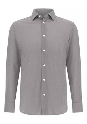 Boggi Milano tokyo-collar striped shirt - Brown