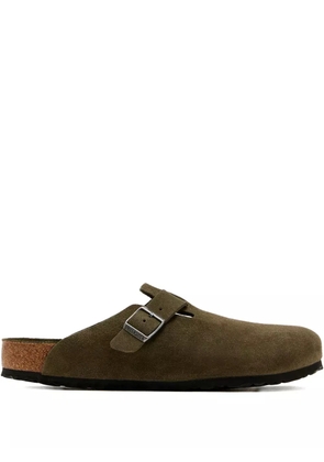 Birkenstock Boston BS buckle suede clogs - Green