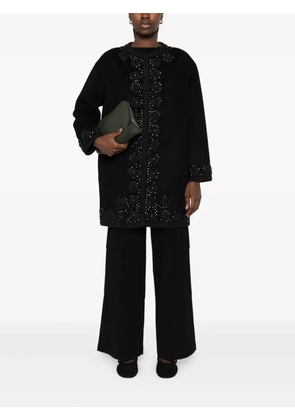 P.A.R.O.S.H. embellished floral coat - Black