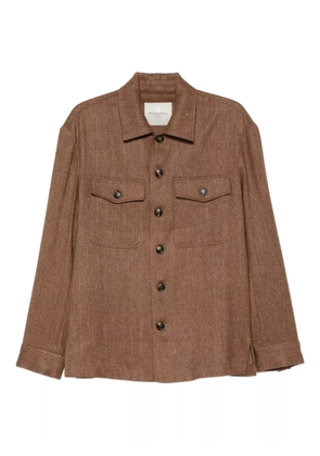 Piacenza Cashmere herringbone wool jacket - Brown
