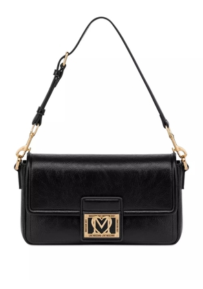 Love Moschino logo-plaque shoulder bag - Black