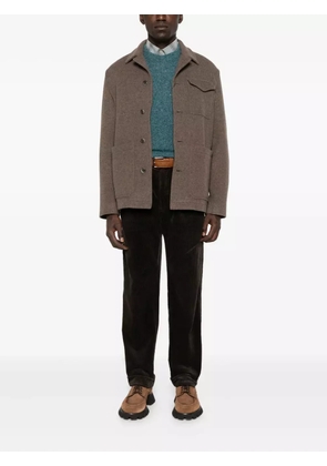 Herno button-fastening patch-pocket jacket - Brown