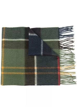 Barbour check pattern scarf - Green