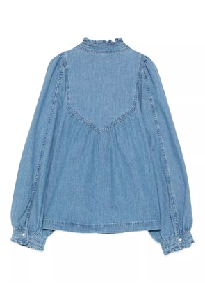 Ba&Sh Lay ruffled denim blouse - Blue