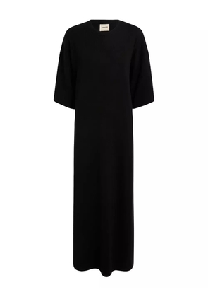 KHAITE crew-neck maxi dress - Black