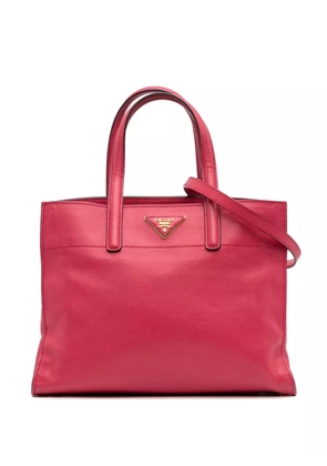 Prada Pre-Owned 2000-2025 Saffiano Soft Triple Pocket Tote satchel - Pink