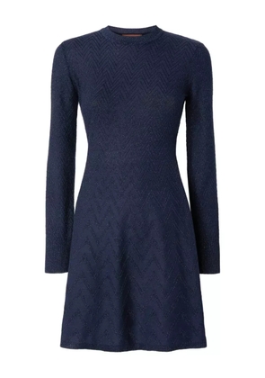 Missoni zigzag-pattern mini dress - Blue
