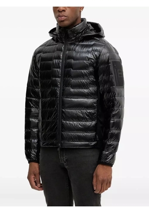 BOSS hooded quilted jacket - Black