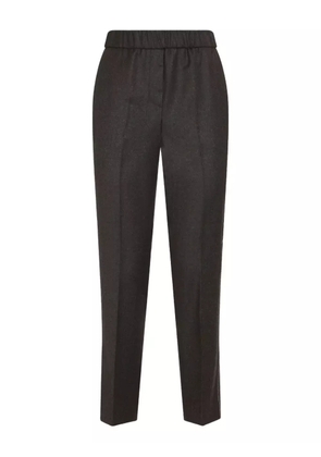 Peserico elasticated-waistband wool trousers - Brown