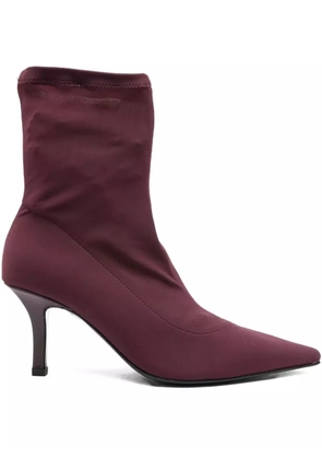 Patrizia Pepe 70mm stretch heeled ankle boots - Purple
