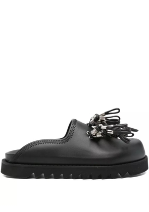 Toga Virilis tassel-embellished leather mules - Black