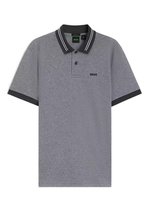 BOSS tipped patterned polo shirt - Grey