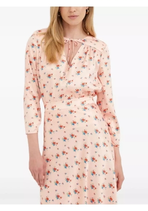 Notes du Nord floral-print tie-neck top - Pink