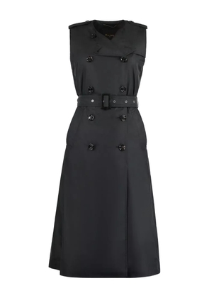 Moorer sleeveless belted trench coat - Black