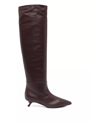 Alevì 35mm leather knee-high boots - Red
