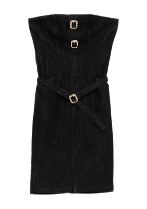 Self-Portrait buckle-detail strapless midi dress - Black