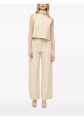 Notes du Nord leather high-neck vest - Neutrals