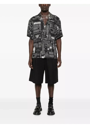 Palm Angels newspaper-print shirt - Black
