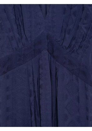 Ba&Sh embossed V-neck dress - Blue