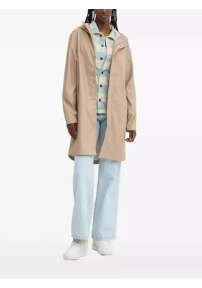 Herschel Supply Co. logo-patch single-breasted coat - Neutrals