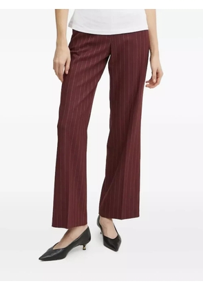 La Mania pinstripe-pattern trousers - Red