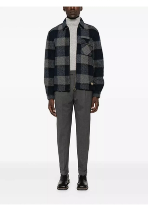 Barbour International checked zip-up overshirt - Blue