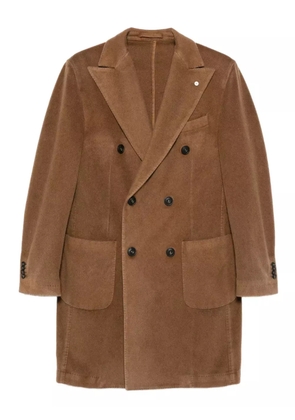 L.B.M. 1911 double-breasted patch-pocket coat - Brown