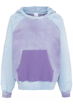 Alchemist distressed cotton hoodie - Blue