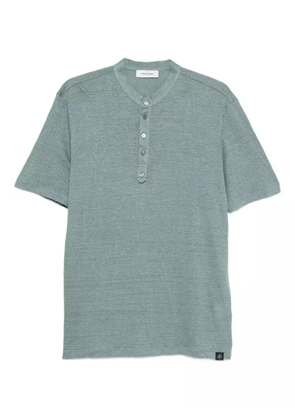 Gran Sasso Henley-neck linen T-shirt - Green